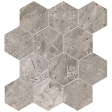 Pastorelli Sunshine С000480075 P009640_SuBrecciaGreyEsagona Mozaik 30x34,7 cm, Italien, andra typer av marmor - foto 1 - foto 1