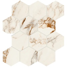 Pastorelli Sunshine С000480073 P009638_SuCapraiaWhiteEsagona Mozaik 30x34,7 cm, Italien, andra typer av marmor - foto 1 - foto 1