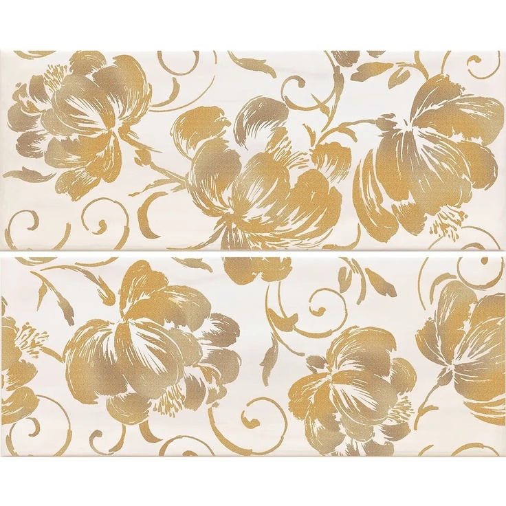 Paul Ceramiche Caribe С000405927 PCAD17 INSERTO FLORES IVORY A+B 20x50 Decor 20x50 cm, Italy - photo 1 Paul Ceramiche Caribe С000405927 PCAD17 INSERTO FLORES IVORY A+B 20x50 Decor 20x50 cm, Italy - photo 1