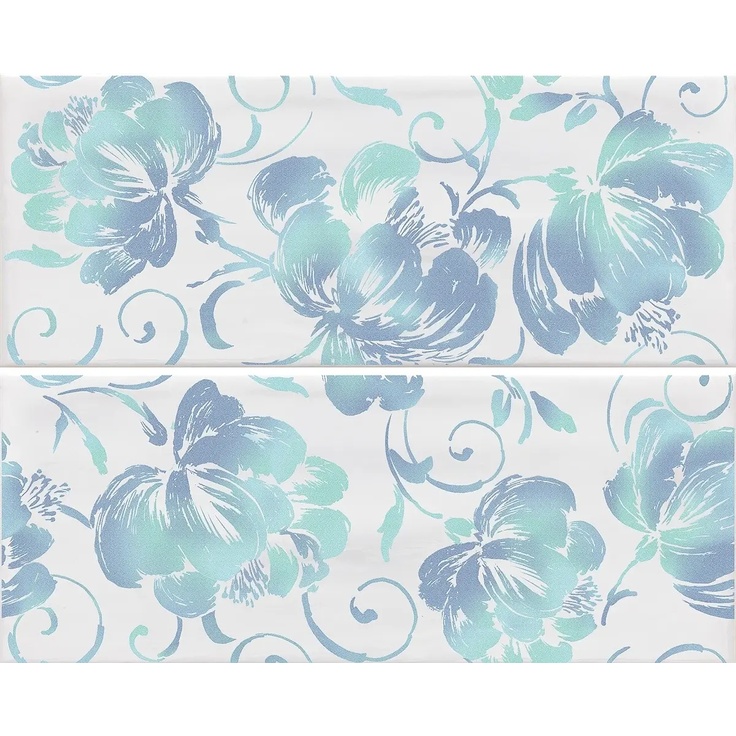Paul Ceramiche Caribe С000405925 PCAD11 INSERTO FLORES WHITE A+B 20x50 Decor 20x50 cm, Italy - photo 1 Paul Ceramiche Caribe С000405925 PCAD11 INSERTO FLORES WHITE A+B 20x50 Decor 20x50 cm, Italy - photo 1
