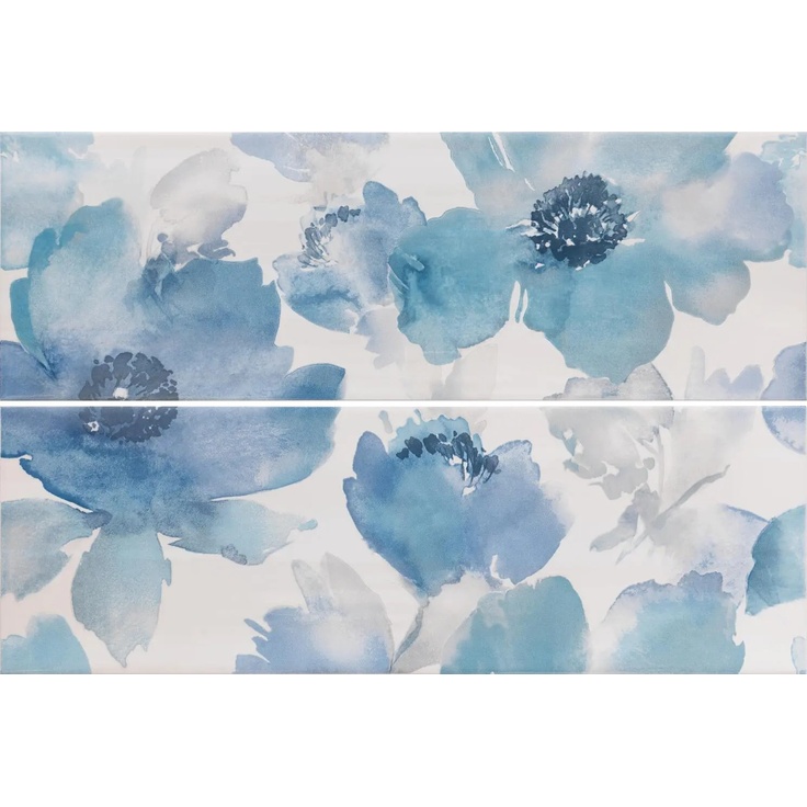 Paul Ceramiche Studio С000398817 PSUD22 Inserto Petali Blu A+B 25x75 Dekor 25x75 cm, Italien - foto 1 Paul Ceramiche Studio С000398817 PSUD22 Inserto Petali Blu A+B 25x75 Dekor 25x75 cm, Italien - foto 1