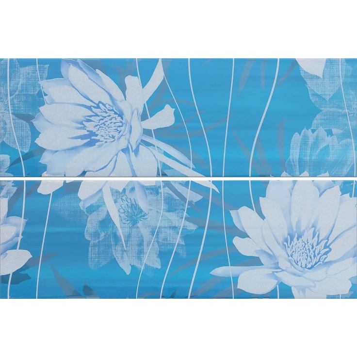 Paul Ceramiche Studio С000398820 PSUD32 Inserto Ninfee Blu A+B 25x75 Decor 25x75 cm, Italy - photo 1 Paul Ceramiche Studio С000398820 PSUD32 Inserto Ninfee Blu A+B 25x75 Decor 25x75 cm, Italy - photo 1