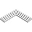 Peronda Cluny С000576416 CLUNY ANG.REJ. ANGLE CORNER DRAINAGE GRATE SILVER 50*50 Elemento speciale 50x50 cm, Spagna, altri tipi di pietra - foto 1