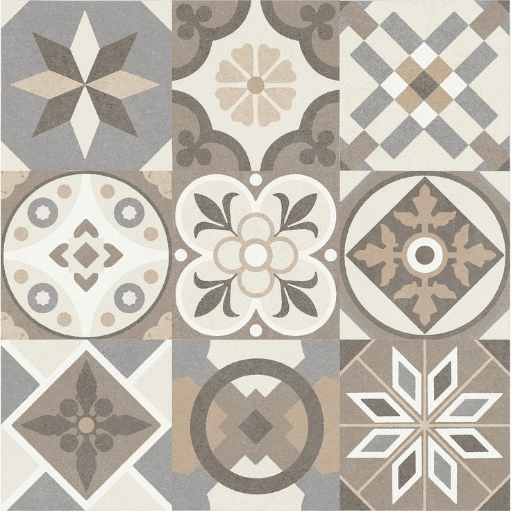 Peronda Ground С000418270 38417_MILA WARM SF/60X60/C/R gres porcelánový 60x60 cm, Španělsko, imitace hydraulické dlaždice - fotografie 1 Peronda Ground С000418270 38417_MILA WARM SF/60X60/C/R gres porcelánový 60x60 cm, Španělsko, imitace hydraulické dlaždice - fotografie 1