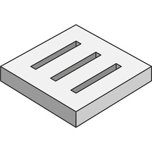 Peronda Manhattan С000565104 MANHATTAN SQUARE CORNER DRAINAGE GRATE GREY 15*15*1,6 Special Element 15x15 cm, Spain, other types of stone - photo 1 - photo 1