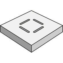 Peronda Planet С000567735 PLANET SQUARE CORNER DRAINAGE GRATE WHITE Spesialelement 15x15 cm, Spania, under betong - foto 1 - foto 1