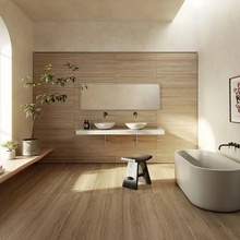 Peronda Taos 33,3x100, glazed porcelain stoneware, Spain, wood look - interior photo 1 - photo 2