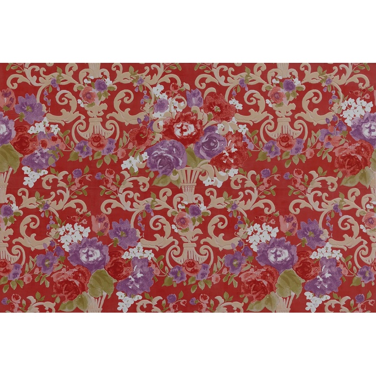 Petracer's Primavera Romana С000258006 PR D RO FIORI_65X97,7FiorituraSuRosso Decor 65x97,7 cm, Italy, fabric-backed - photo 1 Petracer's Primavera Romana С000258006 PR D RO FIORI_65X97,7FiorituraSuRosso Decor 65x97,7 cm, Italy, fabric-backed - photo 1