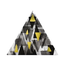 Petracer's Triangolo С000504566 TG D IMP ORO 05_TRIANGOLO IMPRESSIONI ORO SU NERO Sisustus 17x17x17 cm, Italia, kulta ja jalometallit - kuva 1 - kuva 1