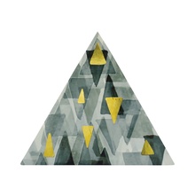 Petracer's Triangolo С000504568 TG D IMP ORO 09_TRIANGOLO IMPRESSIONI ORO SU VERDE Sisustus 17x17x17 cm, Italia, kulta ja jalometallit - kuva 1 - kuva 1