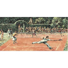 Petracer`s Grand Elegance Country Life Tennis A Decoratie 10x20 cm, Italië, stof - foto 1 - foto 1