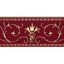 Petracer`s Grand Elegance Gold Narciso A Su Bordeaux Decoratie 10x20 cm, Italië, granite look - foto 1 - foto 1
