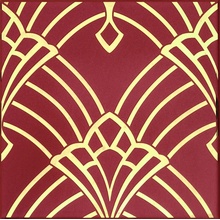 Petracer`s Grand Elegance Rubino Deco Lampone Oro Cromo Dekor 20x20 cm, Włochy, granite look - zdjęcie 1 - zdjęcie 1