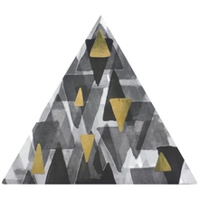 Petracer's Triangolo Impressioni Oro Su Nero Dekor 17x17 cm, Italien, granite look - foto 1 - foto 1