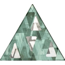 Petracer's Triangolo Impressioni Platino Su Verde Dekor 17x17 cm, Italien, granite look - foto 1 - foto 1