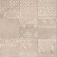 Provenza Gesso E3FN Decoro Patchwork Taupe Linen Rett Dekor 20x20 cm, Itálie - fotografie 1 - foto 1
