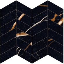 Provenza Unique Marble С000581083 EL95_30X30UniqueMarbleMosaicoArrowsSaharaNoirSilktech Mozaïek 30x30 cm, Italië, andere soorten marmer - foto 1 - foto 1