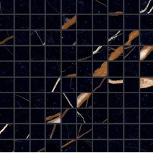 Provenza Unique Marble EL67 Sahara Noir Lappato 3x3 Mozaïek 30x30 cm, Italië, mozaieklook - foto 1 - foto 1