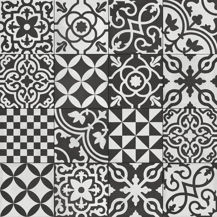 Ragno Contrasti С000478414 R7GZ_ContrastiAntraciteDecoroMix20X20 porcelain tile 20x20 cm, Italy, hydraulic - photo 1 Ragno Contrasti С000478414 R7GZ_ContrastiAntraciteDecoroMix20X20 porcelain tile 20x20 cm, Italy, hydraulic - photo 1