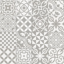 Ragno Contrasti С000478413 R7GY_ContrastiGrigioDecoroMix20X20 porcelain tile 20x20 cm, Italy, hydraulic tile imitation - photo 1 - photo 1