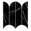 Ragno Incanto С000546748 R9CJ_IncantoSkyBlackGlossyMosaicoVentaglio28,1X31 Mosaic 28,1x31 cm, Italy, other types of marble - photo 1