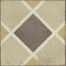 Ragno Ottocento С000439182 R86R_OTTOCENTO DECORO TAPPETO 1 AMBRA 20X20 gres porcelanato 20x20 cm, Itália, imitação de azulejo hidráulico - foto 1 - foto 1