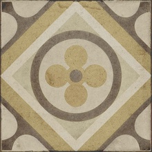 Ragno Ottocento С000439188 R86X_OTTOCENTO DECORO TAPPETO 7 AMBRA 20X20 gres porcelanato 20x20 cm, Itália, imitação de azulejo hidráulico - foto 1 - foto 1