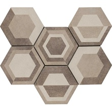 Ragno Rewind С000441401 R4DU_RewindDecoroGeometricoCorda21X18,2 gres porcellanato 18,2x21 cm, Italia, sotto il calcestruzzo - foto 1 - foto 1