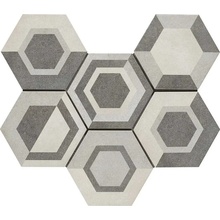 Ragno Rewind С000441400 R4DT_RewindDecoroGeometricoVanilla21X18,2 gres porcellanato 18,2x21 cm, Italia, sotto il calcestruzzo - foto 1 - foto 1