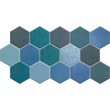Realonda Hex Aquamarine С000456913 Hex Aquamarine Mozaikk 26,5x51 cm, Spania - foto 1 - foto 1