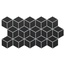 Realonda Rhombus С000492208 RHOMBUS BLACK Mozaika 26,5x51 cm, Španělsko, jednobarevný - fotografie 1