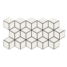 Realonda Rhombus С000492207 RHOMBUS SNOW Mozaikk 26,5x51 cm, Spania, monokrom - foto 1 - foto 1