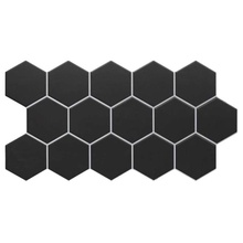 Realonda Rhombus Hex Black gres porcelanato 26,5x51 cm, Espanha, efeito mosaico - foto 1 - foto 1