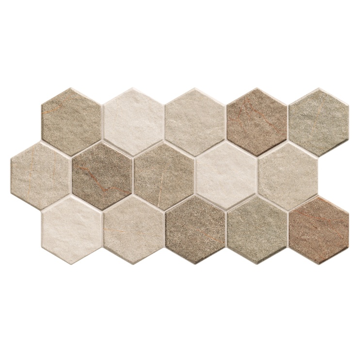 Realonda Stonehenge С000453059 STONEHENGE HEX EARTH Мозаика 26,5x51 см, Испания, прочие виды камня - фото 1 Realonda Stonehenge С000453059 STONEHENGE HEX EARTH Мозаика 26,5x51 см, Испания, прочие виды камня - фото 1