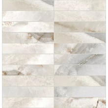 Rex Ceramiche (Florim) Reves 770256 Noisette Glossy 3X15 Mosaico 30x30 cm, Italia, effetto pietra  - foto 1 - foto 1