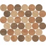 Ricchetti Fireclay С000592804 300097_Frc Cerchi T36 Warm Nat 30*28 Mozaika 28x30 cm, Itálie, kotto - fotografie 1