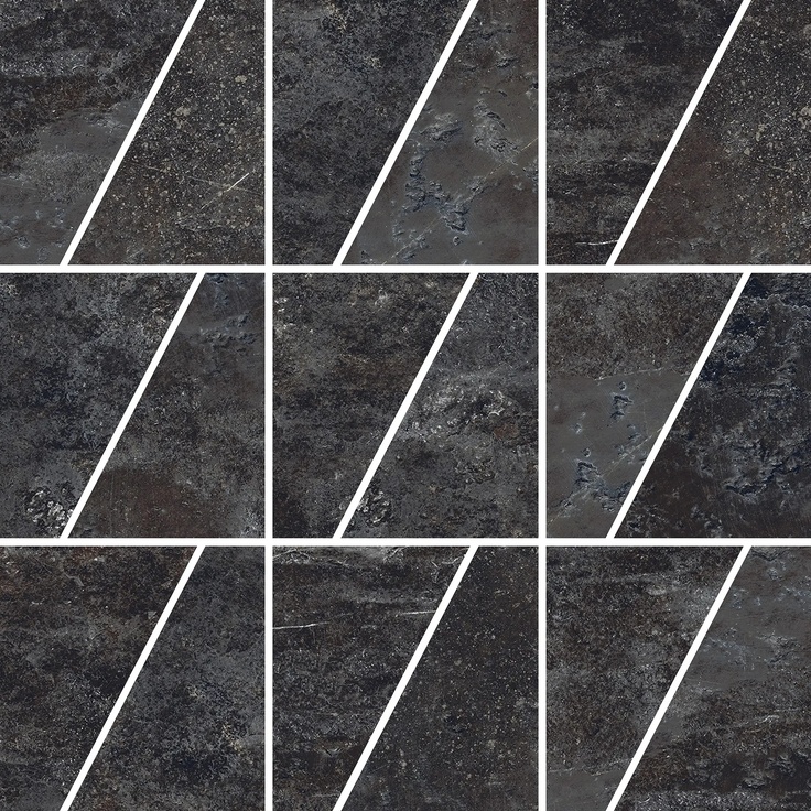 Rondine Ardesie С000399343 J87176_MosaicoTrapezioDark30*30 Mosaic 30x30 cm, Italy, slate (andesite) - photo 1 Rondine Ardesie С000399343 J87176_MosaicoTrapezioDark30*30 Mosaic 30x30 cm, Italy, slate (andesite) - photo 1