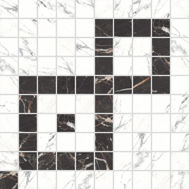 Rondine Canova С000473364 J88566_CanovaB&W0130*30 Mosaic 30x30 cm, Italy, other types of marble - photo 1 Rondine Canova С000473364 J88566_CanovaB&W0130*30 Mosaic 30x30 cm, Italy, other types of marble - photo 1