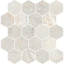 Rondine Crust С000626227 J93798_CrustEsagonaLightGrey29,4*27 Mozaïek 27x29,4 cm, Italië, andere soorten marmer - foto 1 - foto 1