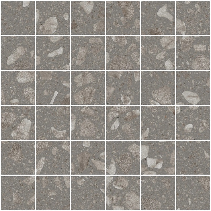 Sant'Agostino Glow С000622239 CSAMGLGS30_GlowMos.GreySilk30*30 Mosaic 30x30 cm, Italy, terrazzo - photo 1 Sant'Agostino Glow С000622239 CSAMGLGS30_GlowMos.GreySilk30*30 Mosaic 30x30 cm, Italy, terrazzo - photo 1