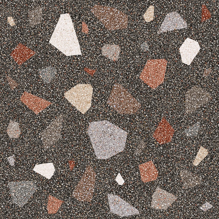 Sant'Agostino Newdeco С000436738 CSANEDPN90_NewdecoPallDark9090 porcelain tile 90x90 cm, Italy, terrazzo - photo 1 Sant'Agostino Newdeco С000436738 CSANEDPN90_NewdecoPallDark9090 porcelain tile 90x90 cm, Italy, terrazzo - photo 1