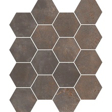 Sant'Agostino Oxidart С000420676 CSAHOXIR26_HexagonOxidartIron Mozaik 26x30 cm, Italien, metal-look - foto 1 - foto 1