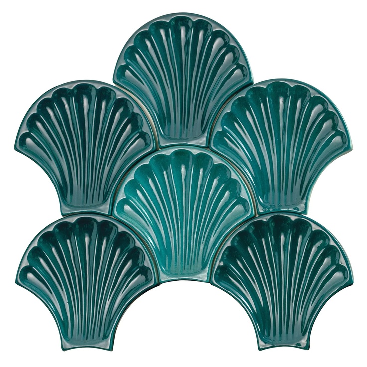 Sartoria Artigiana С000481475 SAARCO06G_Saarco06g_leconchiglie_06petrolio_15x15,5 wall tile 15x15,5 cm, Italy - photo 1 Sartoria Artigiana С000481475 SAARCO06G_Saarco06g_leconchiglie_06petrolio_15x15,5 wall tile 15x15,5 cm, Italy - photo 1