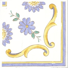 Savoia Italia Ceramica Cotto Mediterraneo С000597698 SAF3295_CottoMediterraneoAngoloFasciaNeranoLuc17X17 Dekor 17x17 cm, Italien - foto 1 - foto 1