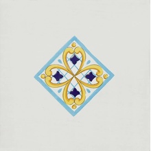 Savoia Italia Ceramica Cotto Mediterraneo С000597702 SDS2296P_CottoMediterraneoDecoroSeianoBluLuc22X22 Dekor 22x22 cm, Italien - foto 1 - foto 1