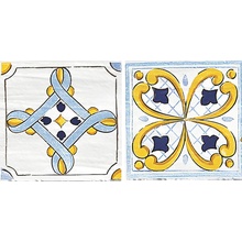 Savoia Italia Ceramica Cotto Mediterraneo С000597700 SDS1196P_CottoMediterraneoDecoroSeianoBluLuc11X11 Dekor 11x11 cm, Italien - foto 1 - foto 1