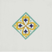 Savoia Italia Ceramica Cotto Mediterraneo С000597701 SDS2295P_CottoMediterraneoDecoroSeianoVerdeLuc22X22 Dekor 22x22 cm, Italien - foto 1 - foto 1