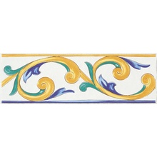 Savoia Italia Ceramica Riggiole Napoletane С000327755 SFMA359_Antiche_riggiole_fascia_marechiaro_11*34 Dekor 11x34 cm, Italia - foto 1 - foto 1