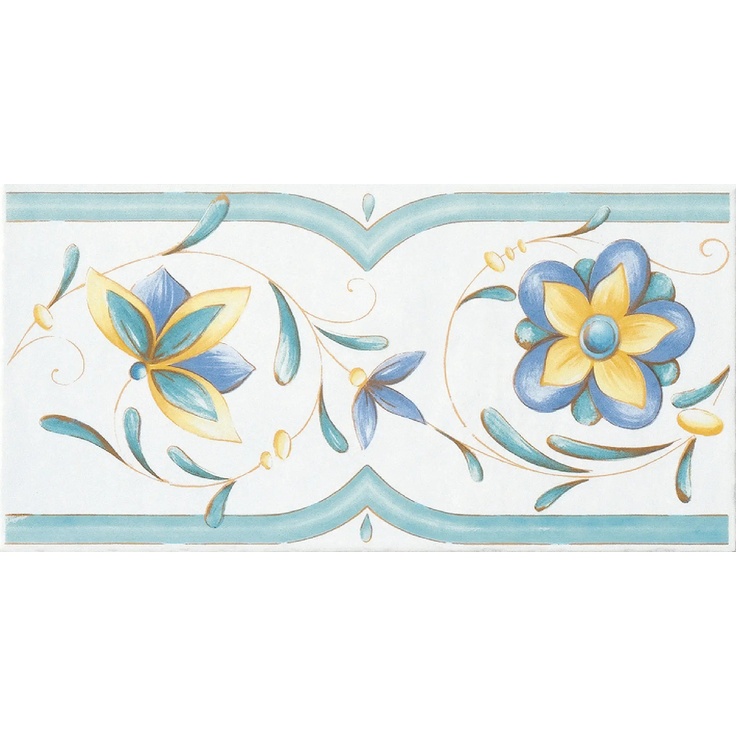 Savoia Italia Ceramica Riggiole Napoletane С000591008 SFA3576_Dec. Posillipo Fascia_17*34 Dekor 17x34 cm, Itálie - fotografie 1 Savoia Italia Ceramica Riggiole Napoletane С000591008 SFA3576_Dec. Posillipo Fascia_17*34 Dekor 17x34 cm, Itálie - fotografie 1
