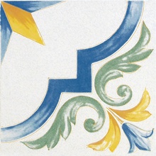 Savoia Italia Ceramica Riggiole Napoletane С000327745 S3577_Antiche_riggiole_santa_chiara_34*34 keramisk granitt 34x34 cm, Italia - foto 1 - foto 1
